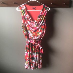 Express Bright Floral Tropical Dress